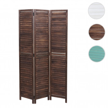 Paravent HWC-C30, cloison de séparation, style shabby vintage, 170x120 cm - brun