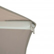 Parasol Meran II, gastronomie, parasol pour marché, Ø 5m, poteau alu,blanc 28 kg - crème-beige avec support
