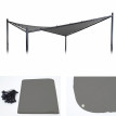 Enveloppe de rechange pour toit de pergola HWC-A41, 3x3m polyester - anthracite