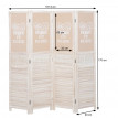 Paravent HWC-G36, cloison de séparation, panneau en liège - marron, 4 panneaux 170x160 cm