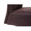 6x chaise de salle à manger HWC-G56, chaise de cuisine cantilever, textile aspect daim - brun
