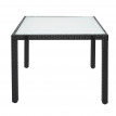 Garniture en polyrotin HWC-F49, ensemble, dossier réglable, 90x90cm - anthracite, coussin gris foncé
