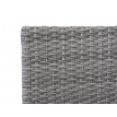 Banc avec table en polyrotin HWC-E24, banquette de jardin, meuble de jardin 132cm - gris, coussin crème