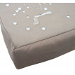Banc avec table en polyrotin HWC-E24, banquette de jardin, meuble de jardin 132cm - gris, coussin crème