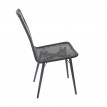 2x chaise en polyrotin HWC-E90, chaises de jardin, monture en métal - noir