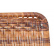 2x chaise en polyrotin HWC-E90, chaises de jardin, monture en métal - brun naturel