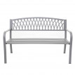 Banc de jardin HWC-F45, banc du parc, 2 places, acier thermolaqué - gris