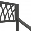 Banc de jardin HWC-F45, banc du parc, 2 places, acier thermolaqué - noir