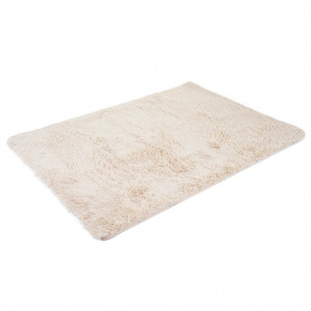 Tapis HWC-F69, shaggy, épais, poil long, tissu/textile, cotonneux, doux, 230x160cm - marron clair