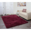 Tapis HWC-F69, shaggy, épais, poil long, tissu/textile, cotonneux, doux, 230x160cm - bordeaux