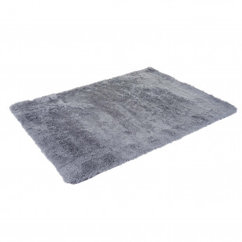 Tapis HWC-F69, shaggy, épais, poil long, tissu/textile, cotonneux, doux, 230x160cm - gris