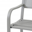Banc de jardin HWC-F52, banc du parc, 2 places, acier thermolaqué - gris