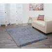 Tapis HWC-F69, shaggy, épais, poil long, tissu/textile, cotonneux, doux, 200x140cm - gris