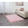 Tapis HWC-F69, shaggy, tapis de course à poils longs, tissu/textile doux et moelleux 160x120cm - rose