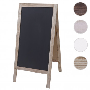 XL Tableau de publicité HWC-C17 tableau à craie, 2 faces d'écriture, pliable, 100x50cm - naturel