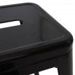 2x tabouret de bar HWC-A73, chaise de comptoir, métal, design industriel, empilable - noir