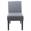 2x chaise de salle à manger HWC-F61, fauteuil lounge, tissu/textil - gris foncé