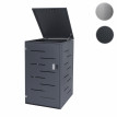 Enveloppement pour poubelle HWC-E83, box pour poubelle, revêtement, combinable, 120l - acier affiné
