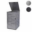 Enveloppement pour poubelle HWC-E83, box pour poubelle, revêtement, combinable, 120l - acier affiné