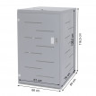 Enveloppement pour poubelle HWC-E83, box pour poubelle, revêtement, combinable, 120l - acier affiné