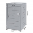 Enveloppement pour poubelle HWC-E83, box pour poubelle, revêtement, combinable, 120l - acier anthracite