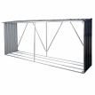 Entrepôt pour bois de chauffage HWC-F22, abri pour bois, chantier de bois, 3,35m³ métal zingué 153x353x80cm