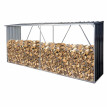 Entrepôt pour bois de chauffage HWC-F22, abri pour bois, chantier de bois, 3,35m³ métal zingué 153x353x80cm