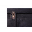 Garderobe murale HWC-C89 avec miroir, planche vestiaire, shabby, vintage, 5 crochets 90x60cm - gris foncé