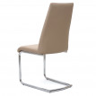 2x chaise de salle à manger HWC-F31, chaise cantilever, chaise de cuisine, similicuir - crème