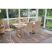 6x chaise de salle à manger HWC-F31, chaise cantilever, chaise de cuisine, similicuir - crème