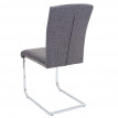 Chaise de salle à manger HWC-F36, chaise cantilever, chaise de cuisine/conférence - tissu, gris