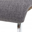 Chaise de salle à manger HWC-F36, chaise cantilever, chaise de cuisine/conférence - tissu, gris
