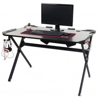 Bureau HWC-F11, table d'ordinateur, bureau de jeunesse, jeu en ligne, 120x75cm noir