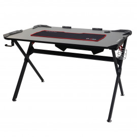 Bureau HWC-F11, table d'ordinateur, bureau de jeunesse, jeu en ligne, 120x75cm noir
