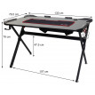 Bureau HWC-F11, table d'ordinateur, bureau de jeunesse, jeu en ligne, 120x75cm noir