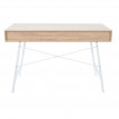Bureau HWC-E92, table d'ordinateur, structure 3D 120x60cm brun naturel, blanc