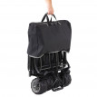 Chariot pliable HWC-E62, charette à bras, pneus tout terrain - avec recouvrement et sac réfrigérant noir/gris