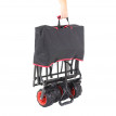 Chariot pliable HWC-E62, charette à bras, pneus tout terrain - sans recouvrement noir/rouge