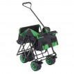 Chariot pliable HWC-E62, charette à bras, pneus tout terrain - sans recouvrement noir/vert