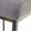 2x tabouret de bar HWC-E71, chaise bar/comptoir avec dossier, style vintage - tissu gris clair