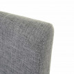 2x tabouret de bar HWC-E71, chaise bar/comptoir avec dossier, style vintage - tissu gris clair