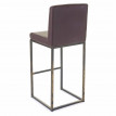 2x tabouret de bar HWC-E71, chaise bar/comptoir avec dossier, style vintage - similicuir marron
