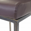 2x tabouret de bar HWC-E71, chaise bar/comptoir avec dossier, style vintage - similicuir marron