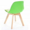 2x chaise d'enfant HWC-E81, tabouret d'enfant, meuble d'enfant, design rétro 55x38x39cm - similicuir, vert