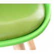 2x chaise d'enfant HWC-E81, tabouret d'enfant, meuble d'enfant, design rétro 55x38x39cm - similicuir, vert