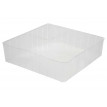 Porte-parapluies HWC-C78, support pour parapluie, quadratique 55cm - écriture, blanc