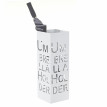 Porte-parapluies HWC-C78, support pour parapluie, quadratique 55cm - écriture, blanc