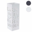 Porte-parapluies HWC-C78, support pour parapluie, quadratique 55cm - écriture, blanc