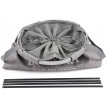 Collecteur de linge sale HWC-C34, Laundry, corbeille à linge avec cordelette, poignées, 55x39cm 65l - gris