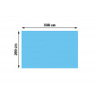 Revêtement pour piscine/pool, bâche thermique/solaire, épaisseur: 200 µm - rectangulaire, 3x2 m, bleu